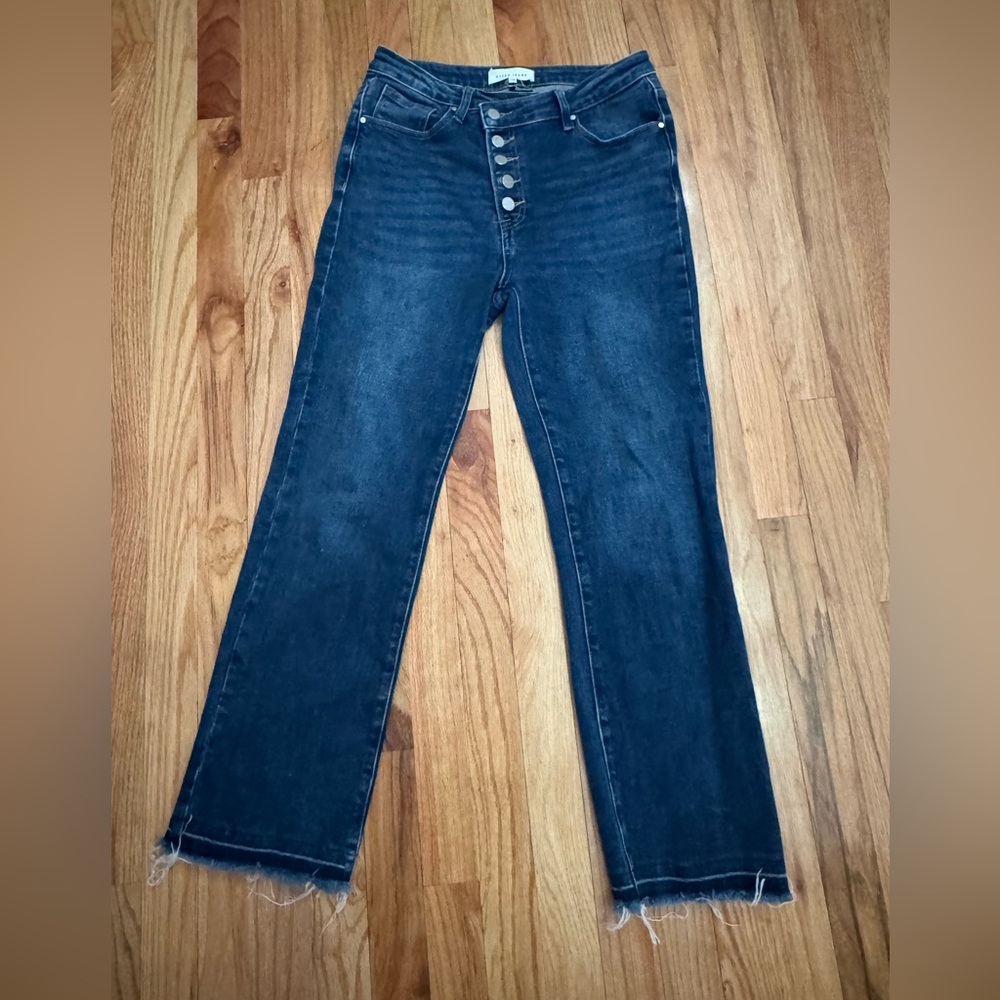 Dark Denim Straight Leg Jeans
